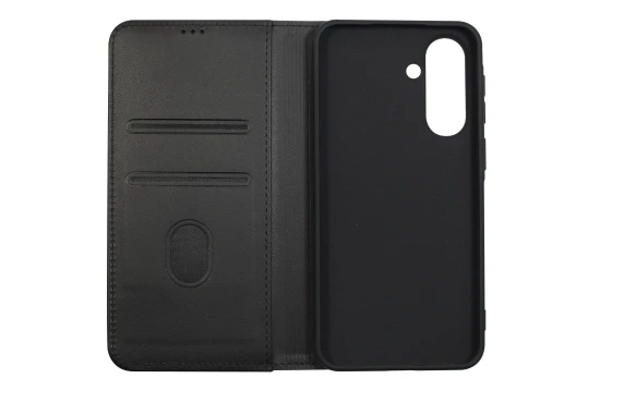 JM STAND FLIP CASE Galaxy A37, melns