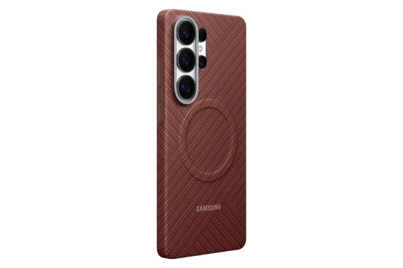 KS948SR oglekļa magnētu vāks Samsung Galaxy S26 Ultra, koralls sarkans