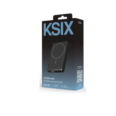 Ksix Magnetic Powerbank 10000 mAh 22,5W, Черный