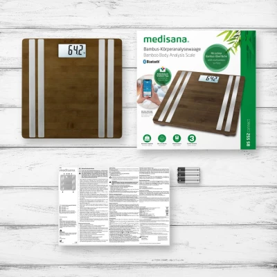 Medisana BS 552 connect bambusa ķermeņa analīzes svari