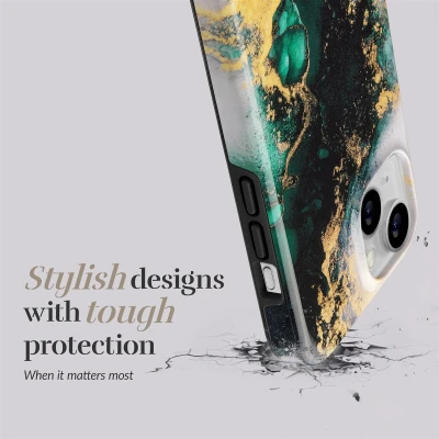 MIO Green Marble Magsafe saderīgs ar iPhone 16 Plus
