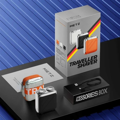 MZXZ021 Metz Traveller Shaver, Orange.