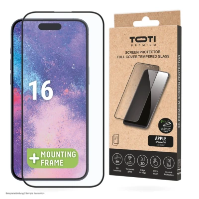PREMIUM TEMPERED screen protector glass 3D full cover for Apple iPhone 16