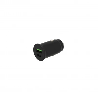 SEEK TOTI 30W Type-C + USB A Auto ātrās lādētājs, Melns