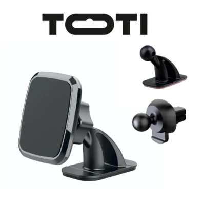 SEEK TOTI Magnētiska kvadrāta formas auto turētājs ar 3M līmi, Melns