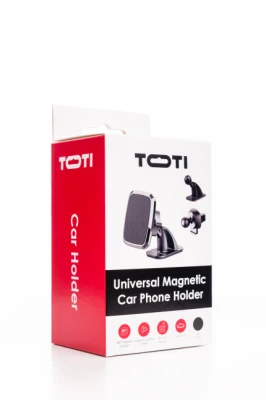 SEEK TOTI Magnētiska kvadrāta formas auto turētājs ar 3M līmi, Melns