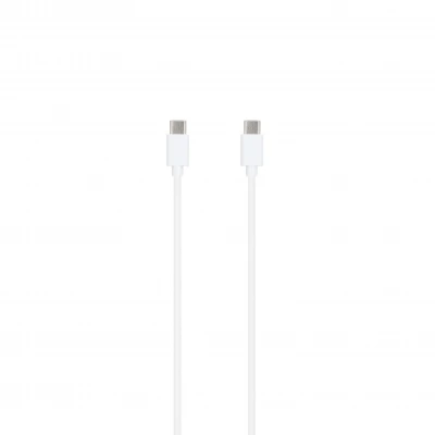 SEEK TOTI Type-C uz Type-C, 1m PVC datu kabelis 3A, balts