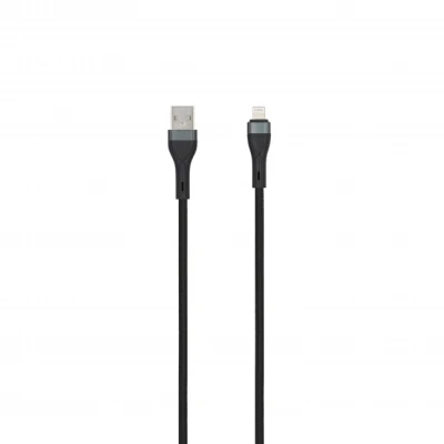 SEEK TOTI USB A uz Lightning, 2m pinuma kabelis 2A (ne-MFI), melns