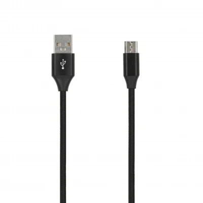 SEEK TOTI USB A uz Micro USB, 2m pinuma kabelis 2A, melns