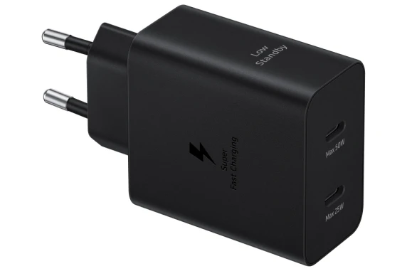 T5020XBEGEU Samsung 50W Адаптер питания DuoType-C, USB, черный