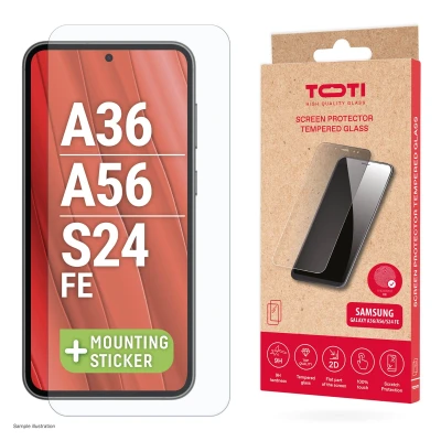 TEMPERED glass 2D screen protector for Samsung Galaxy A37 / A57 / A36 / A56 / S24 FE /  S25 FE