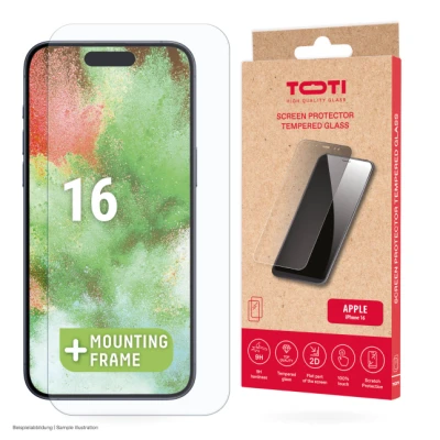 TEMPERED glass 2D screen protector full cover for iPhone 16 / 15 Pro / 15 Transparent