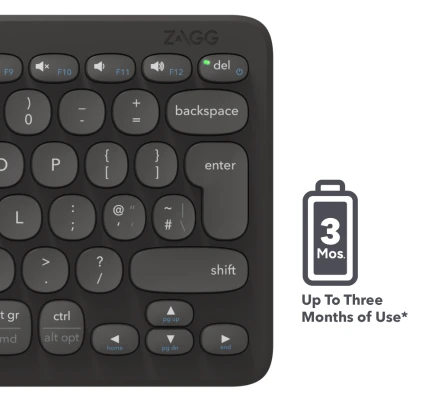 ZAGG Pro Keyboard 12 inch-Charcoal-Nordic (wireless charging on mat)