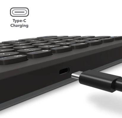 ZAGG Pro Keyboard 17" Full Size-Charcoal-Nordic (wireless charging on mat)