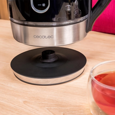 Cecotec Kettle  |  Thermosense 400 VisionLight  |  Electric  |  2200 W  |  1.7 L  |  Stainless steel  |  360° rotational base  |  Black / Stainless steel