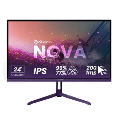 Arozzi Nova 24" IPS, 200Hz, Компьютерный монитор - Розовый  |  Arozzi