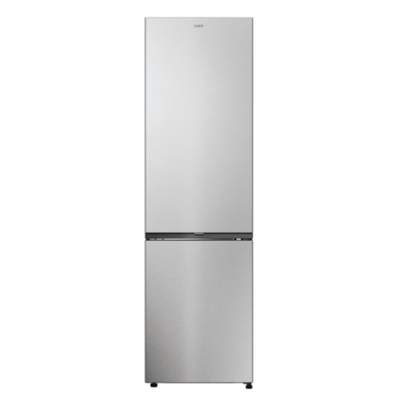 Candy ECN2CQTEX206 Refrigerator, E, Freestanding, Combi, Height 205cm, Fridge net 289 L, Freezer net 120 L, Stainless steel  |  Candy