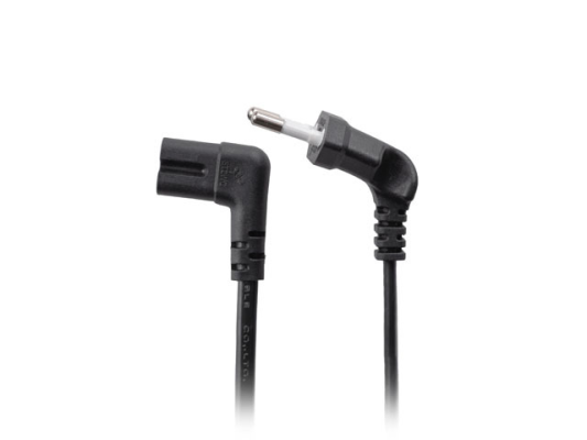 Lanberg CEE 7 / 16->IEC 320 C7 Euro (radio) power cord 3m angled VDE, black  |  Lanberg