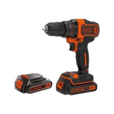 Black&Decker 18v2G DD ar 400mA lādētāju komplektā 2 akumulators BDCDD186KB-QW