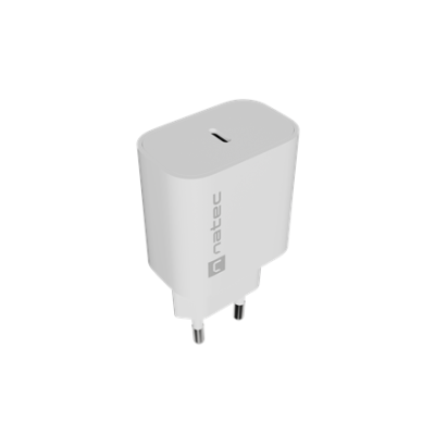 Natec Ribera USB lādētājs 1X USB-C 20W, Balta