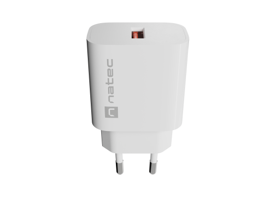 Natec Ribera USB lādētājs 1X USB-A 18W, Balta