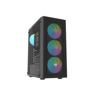 Fury PC korpuss  |  SHOBO SH8F ARGB  |  Melna  |  Midi tornis