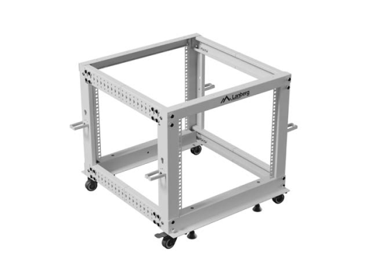 Lanberg Open Rack 19" 9U, adjustable  |  OR01-6109-S  |  65.7 x 60 x 57.7 cm  |  Gray