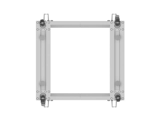 Lanberg Open Rack 19" 9U, adjustable  |  OR01-6109-S  |  65.7 x 60 x 57.7 cm  |  Gray