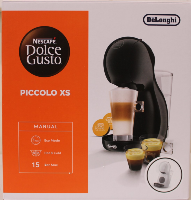 SALE OUT. DeLonghi EDG110.WB Dolce Gusto Piccolo XS Coffee maker, White  |  Delonghi Coffee Maker  |  EDG110.WB Dolce Gusto Piccolo XS  |  Pump pressure 15 bar  |  Capsule  |  1400 W  |  White  |  DAMAGED PACKAGING