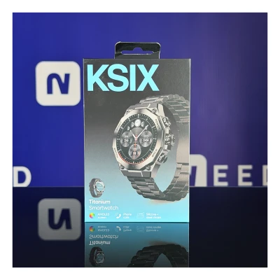 Ksix Titanium Smart Watch  |  1.43" AMOLED  |  Calls  |  7-Day Battery Life  |  2 Straps  |  Black