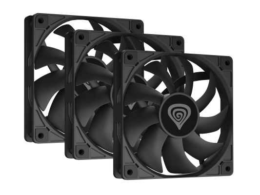 Genesis Oxal 120  |  Case Fans  |  120 mm  |  3-Pack  |  Black