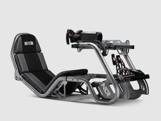 Next Level Racing  |  Steel  |  Racing Simulator Cockpit  |  F-GT Pro Formula and GT Grey Edition  |  Grey