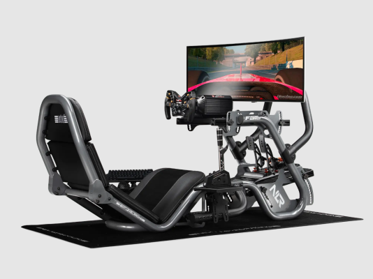 Next Level Racing  |  Steel  |  Racing Simulator Cockpit  |  F-GT Pro Formula and GT Grey Edition  |  Grey