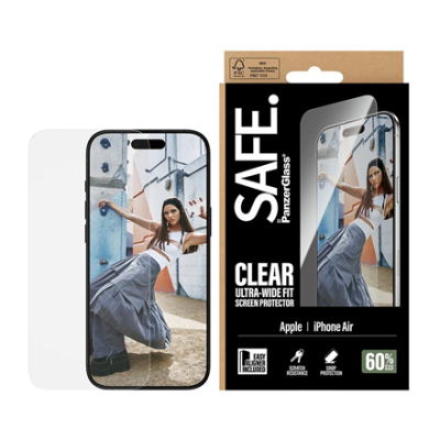 PanzerGlass ekrāna aizsargplēve  |  Apple  |  iPhone Air  |  Stikls  |  Caurspīdīgs  |  Ultra-plaša piemērošana ar EasyAligner
