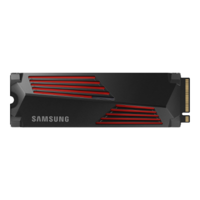Samsung  |  990 PRO ar siltuma izlietni  |  2000 GB  |  SSD forma M.2 2280  |  Cietā diska interfeiss M.2 NVMe  |  Lasīšanas ātrums 7450 MB / s  |  Rakstīšanas ātrums 6900 MB / s