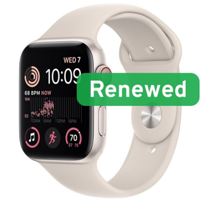 Grade A  |  Apple Watch SE2 LTE 40mm  |  1.57" Retina OLED LTPO  |  LTE  |  Starlight  |  watchOS  |  Apple Renew