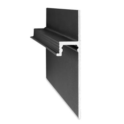 Aluminium shadow gap skirting board 2.5 m for led lighting