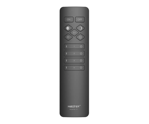 Remote control for LED strip control and 4-zone control, RGB+CCT, 30m, 3V (2 x AAA)