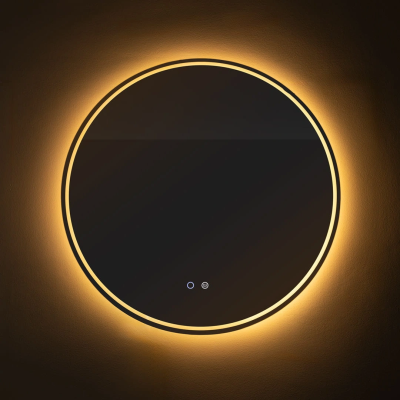 Mirror with LED lighting and anti fog function Ø 80 cm, 36W, 3CCT