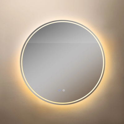 Mirror with LED lighting and anti fog function Ø 80 cm, 36W, 3CCT