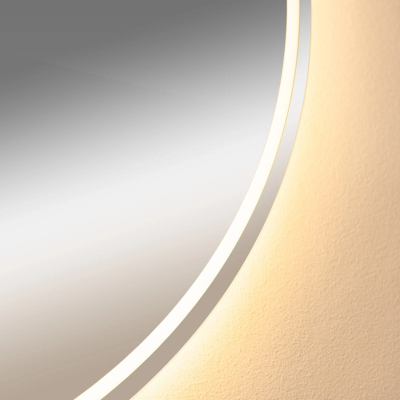 Mirror with LED lighting and anti fog function Ø 80 cm, 36W, 3CCT
