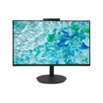 Монитор Acer 60 см 23.8'' FHD ZeroFrame IPS 120Hz 16:9 1ms(VRB) 250nits VGA HDMI DP MM Audio In / Out Adj.WebCam 5M / Mic array AdaptiveSync EU Черный H.c  |  Acer