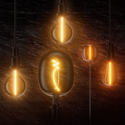Dimmable LED bulb, E27, 4.5W, 100Lm, 1600K, 320°, Vintage 1906 Ballon