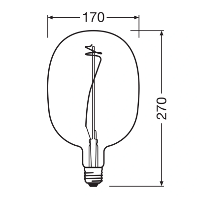 Dimmable LED bulb, E27, 4.5W, 220Lm, 1600K, 320°, Vintage 1906 Ballon