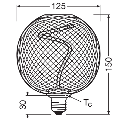 Dimmable LED bulb, E27, 3.5W, 130Lm, 1800K, 320°, DECOR LED SPIRAL