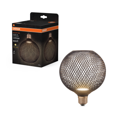 Dimmable LED bulb E27, 3.5W, 2700K, 300Lm, 100°, DECOR LED FLAT GLOBE