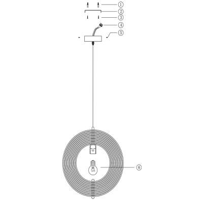 Pendant light ROOTS, excl. E27 x 1, max 40W, IP20