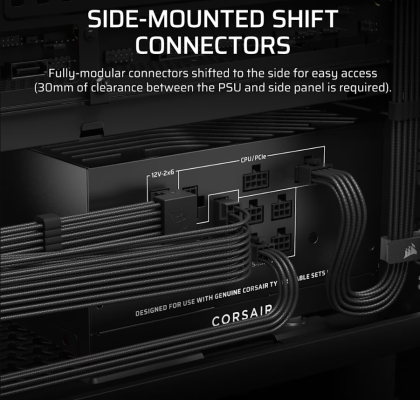 Corsair Fully Modular ATX Power Supply (EU)  |  RM850x SHIFT  |  850 W  |  Black