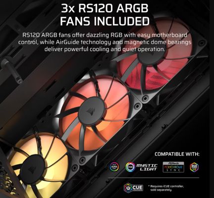 Corsair PC Case  |  3200D RS  |  Black  |  Mid-Tower