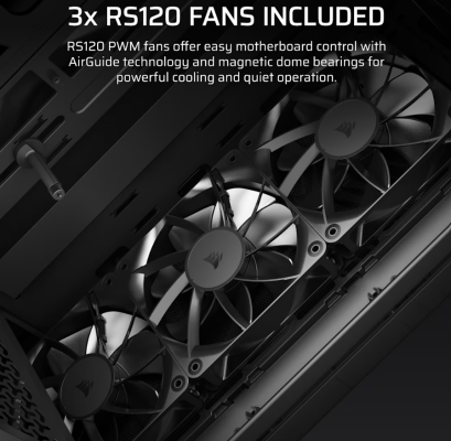 Corsair PC korpuss  |  3200D RS  |  Dūmains  |  Vidēja torņa